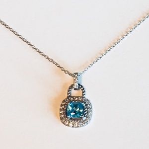 Lord & Taylor Sterling Silver Gem Necklace NWT